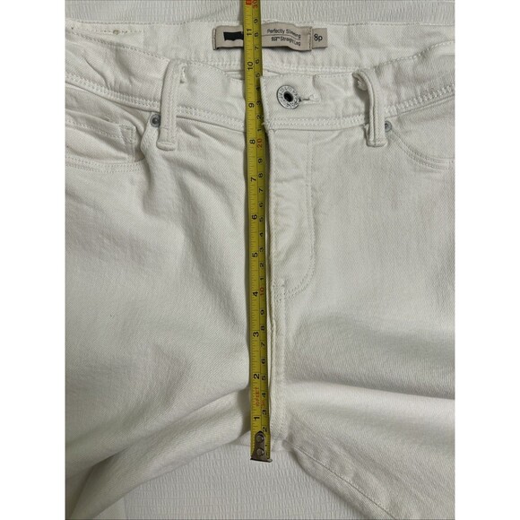 Levis 512 Perfectly Slimming Straight Leg Womens 8P Jeans White - Picture 5 of 6